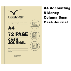 72 pages A4 Accounting Books 8 Money Column Cash Journal 
